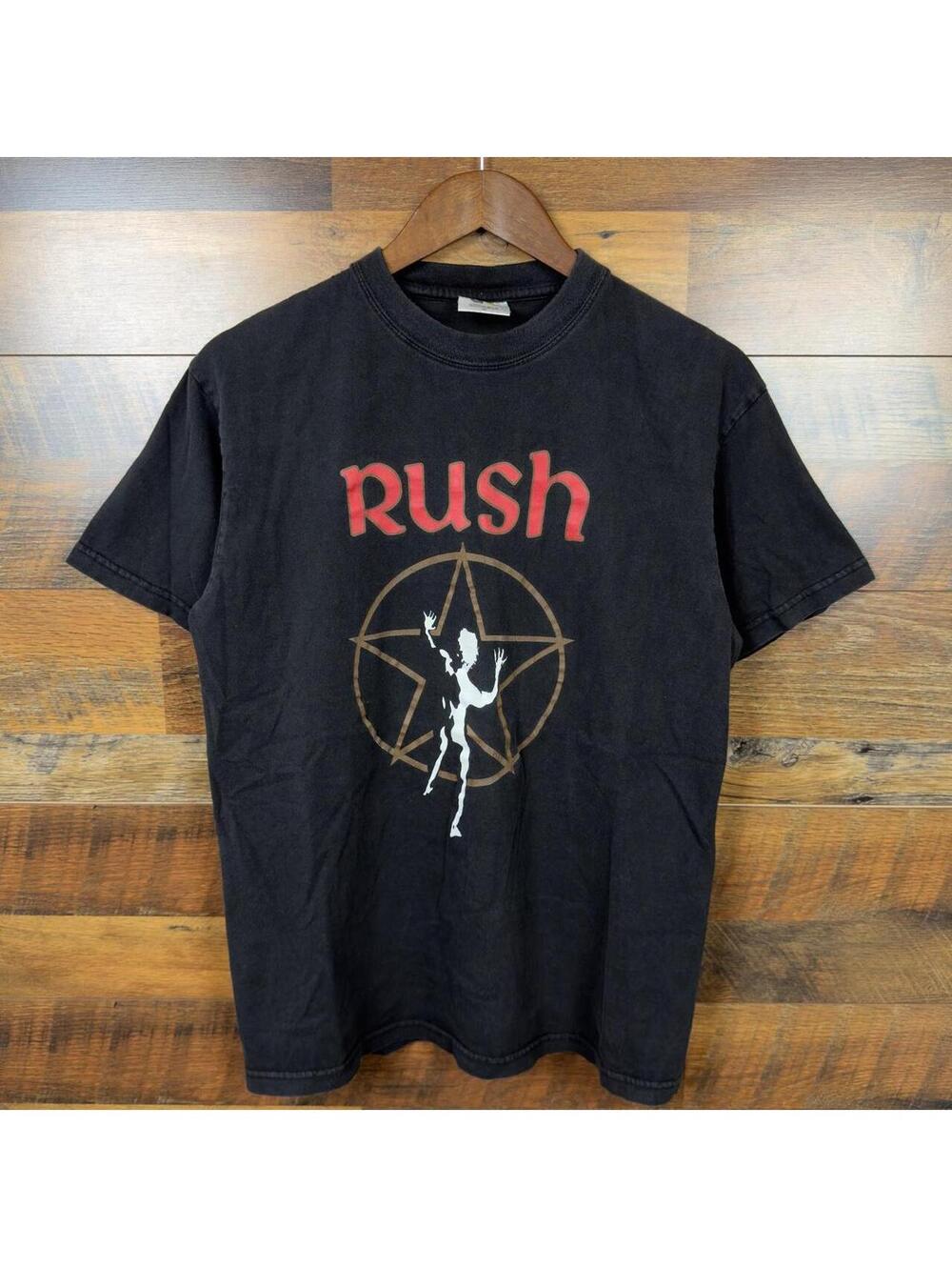 Rush Starman Band T-Shirt GC Ultimate Medium Black Vintage 2000s
